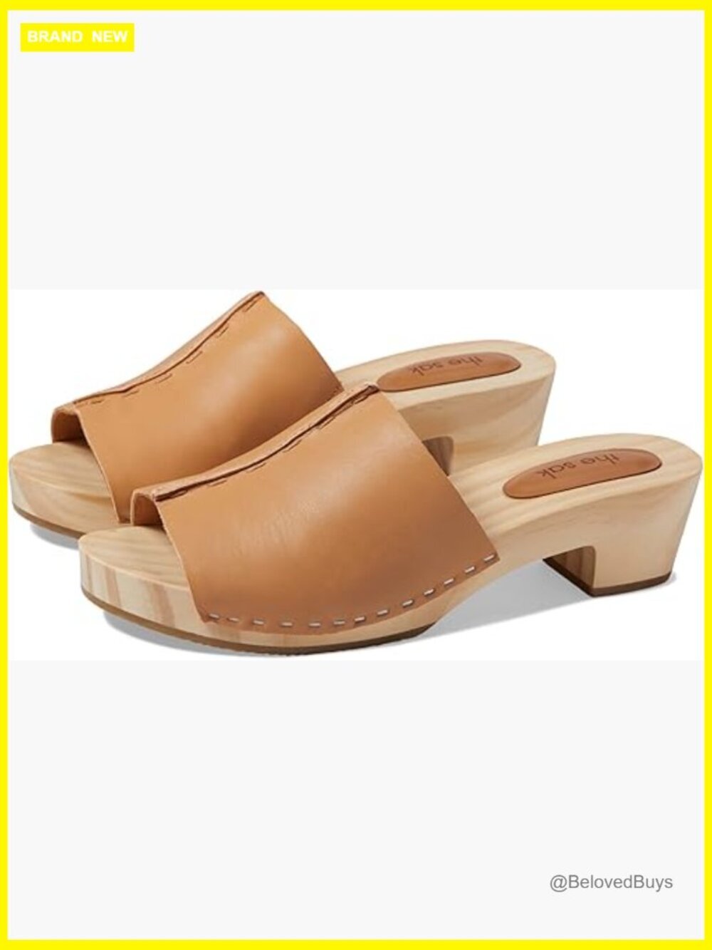 Women's Clog Sandals, Slip On Crochet Mules, Block Heel Shoes
